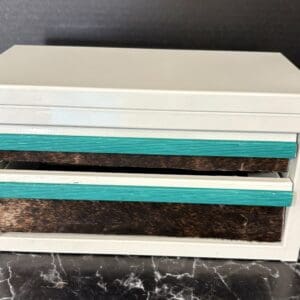 Vintage Cowgirl Jewelry Box white
